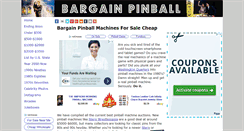 Desktop Screenshot of bargainpinballmachines.com